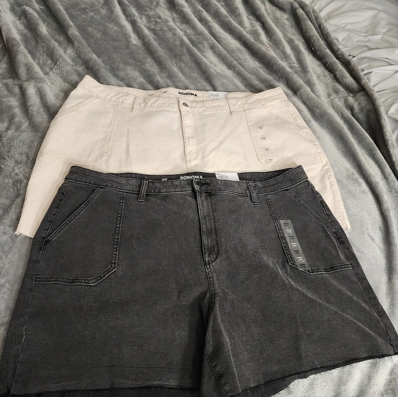 Sonoma Pants - Sonoma womens. plus high rise jean cutoff shorts sz 24w lot NWT